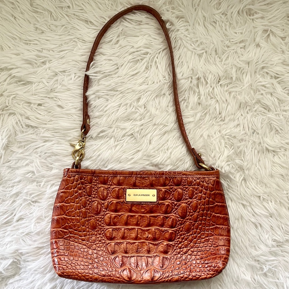 Brahmin Melbourne Tulle Mini Bag. Orange